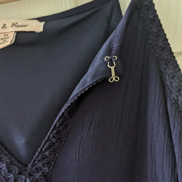 Navy Blue Halter Maxi Dress - Picture 4 of 9